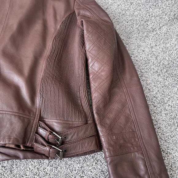 Wilson’s Leather Chocolate Brown Leather Buttery Soft Zip Up Jacket Women’s XL - Picture 12 of 15